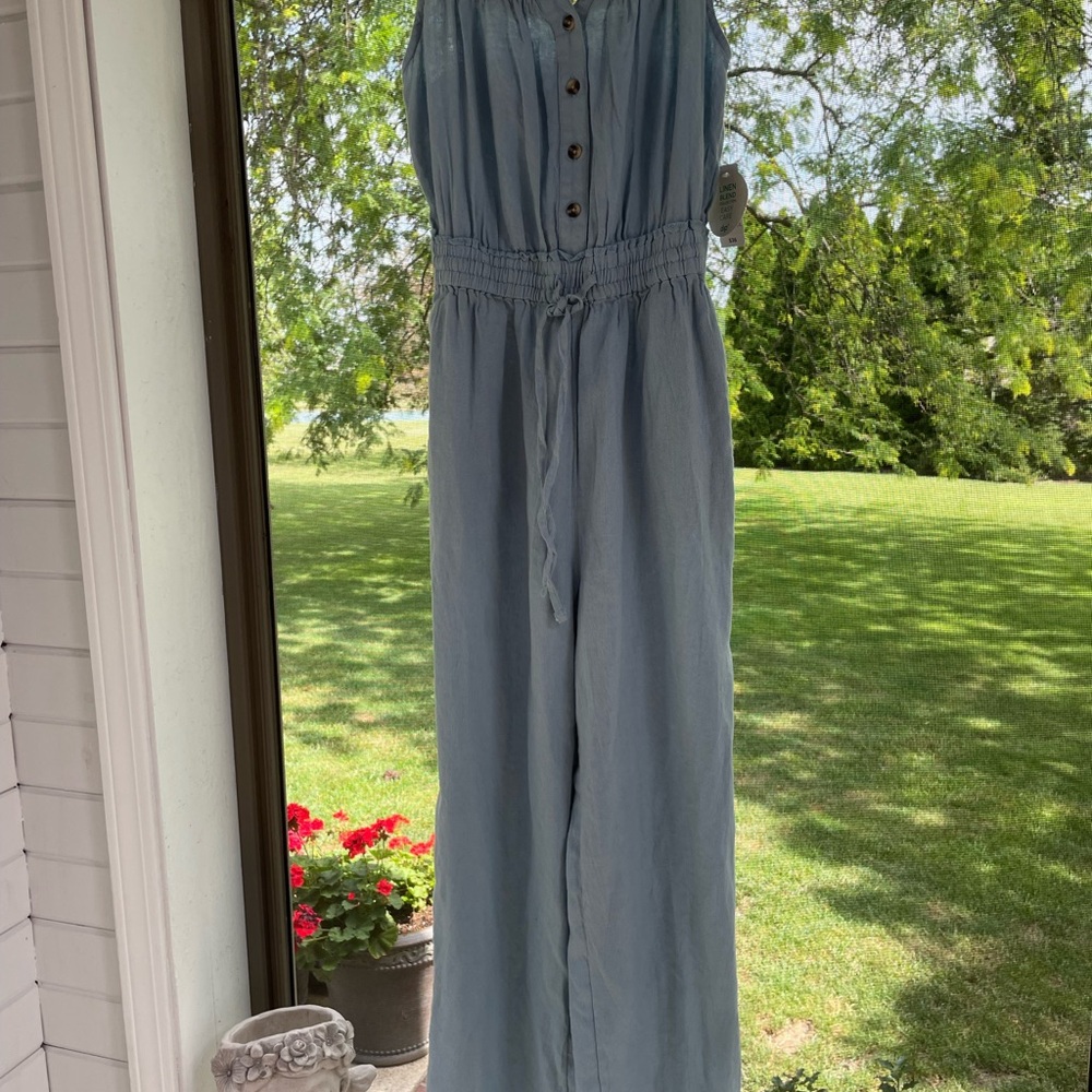 Dip Light Blue Sleeveless Jumpsuit